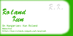 roland kun business card